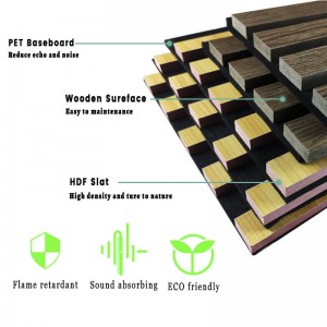 High Quality China Manufacture Decorative Akupanel Wooden Slatted Wall Acoustic Panels For Interior Decoration