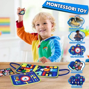 Hot Selling Felt Kids Busy Board Early Education Felt toys Learning to Dress Educational Board