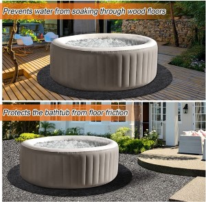 Hot Selling Large Round Washable Waterproof Oilproof Non Slip Backing Felt Hot Tub Mat