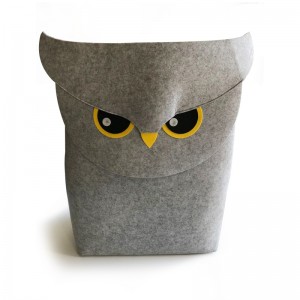 Owl Felt Laundry Storage Basket