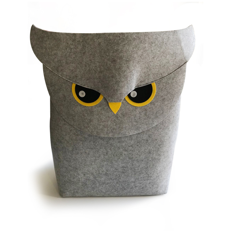 Owl Felt Laundry Basket