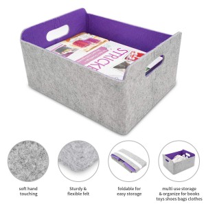 Felt Foldable Storage Cube bin Shelf Bins Organizer for Kids Toys Magazine Books Clothes