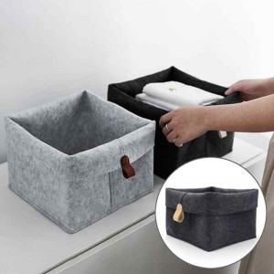 3-pack Nordic Felt Storage Basket Convenient Folding Hallway Entrance Key Small Storage Box set