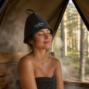 Custom 2-3mm Polyester Sauna Hat | Anti-Bacterial & Moisture-Wicking