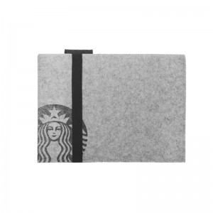 Starbucks felt laptop sleeve with pencil bag