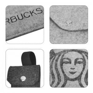 Starbucks felt laptop sleeve with pencil bag