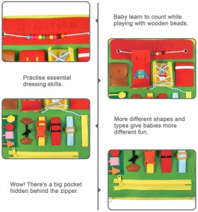 Basic Skills Activity Board for Fine Motor Skills