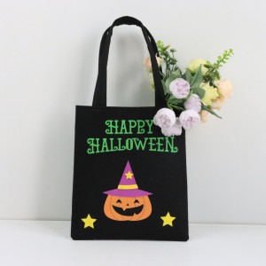 Cute Halloween Felt Candy Bag – Durable Festival Felt Tote for Trick-or-Treat