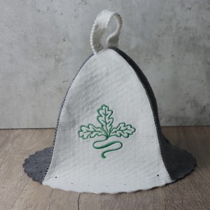 Custom Thick Wool Sauna Hat (2-3mm) with Carry Handle