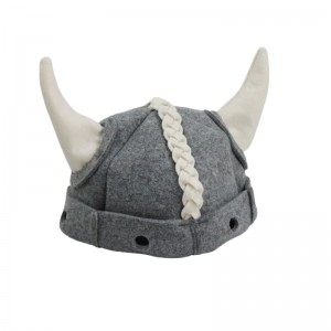 Sauna Hat Viking Russian Banya Wool Sauna Cap for Women Men Finnish Ukraine Bath Accessories Gray and White