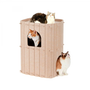 Cozy Warm Acoustic Felt Cat Bed – Acoustic Panel Cat Cave, Popular Cute Pet House for Indoor Cats & Puppies