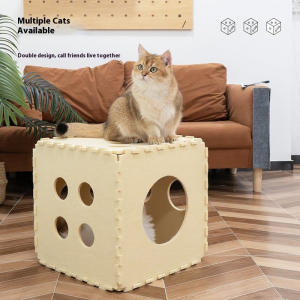 Popular Acoustic Felt Panel Cat Bed – Hot Sale Cat Cave, Warm Eco-friendly Pet Bed for Indoor Pets & Customized