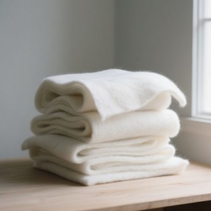 Premium White Wool Felt Sheets | High-Quality Woven Fabric for DIY Crafting & Patchwork Projects