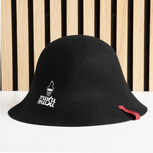 Anti Heat Sauna Hat Wool Felt Shower Hats Sauna Bathroom Accessories Wool Sauna Hat Custom Embroidery Logo