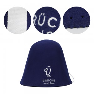 Customize Design Available Wholesale 100 Pure Sheep Wool Australian Merino Wool Felt Russian Wool Sauna Hat