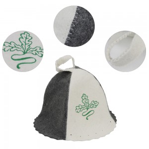 Custom Thick Wool Sauna Hat (2-3mm) with Carry Handle