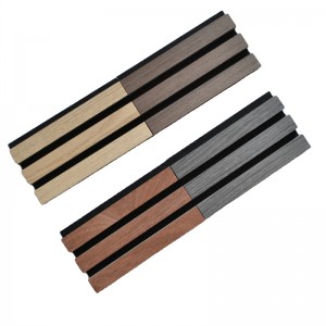 MDF Wooden slated board PET acoustic panels for wall