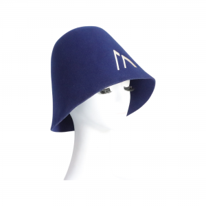 Merino Wool BLUE Russia Cool Useful Custom Felt Wool Sauna Hat for Women and Man