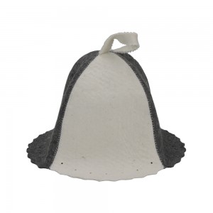 Custom Thick Wool Sauna Hat (2-3mm) with Carry Handle
