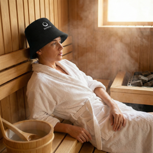 Customizable Merino Sauna Hat: Choose Your Color, Label & Stay Cool