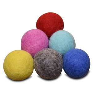 Eco-Friendly Wool Dryer Balls 3 Inch Reusable Laundry for Natural Drying Colored