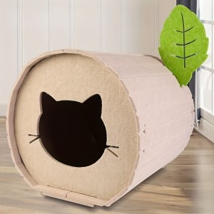 Cute Acoustic Panel Cat Bed – Multi Color Felt Cat Cave House, Cozy Popular Pet House for Indoor Puppies & Cats