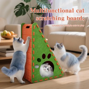 Popular Acoustic Felt Panel Cat Bed – Cute Durable Cat Cave House, New Eco-friendly Pet Bed for Indoor Pet Supplies