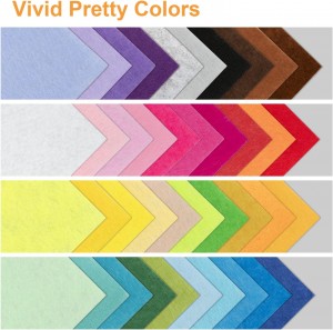 50 Pcs Assorted Color Felt Fabric Sheets 8″ x 12″ Soft Felt Fabric Sheet for Crafts DIY Sewing Squares Nonwoven Patchwork (50 Colors)