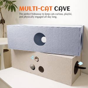 Cute Acoustic Panel Cat Bed – New Design Felt Cat Cave, Cozy Warm Pet House for Indoor Cats & Puppies Multi Color