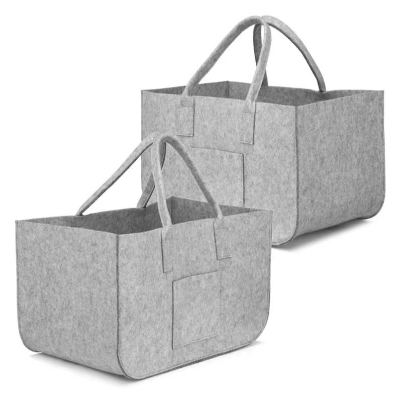 BSCI Qualified Large Capacity Felt Bags with Pockets Felt Storage Handbags Featured Image