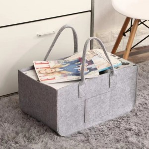 BSCI Qualified Large Capacity Felt Bags with Pockets Felt Storage Handbags