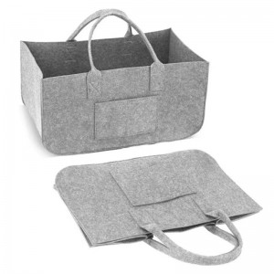 BSCI Qualified Large Capacity Felt Bags with Pockets Felt Storage Handbags