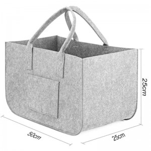 BSCI Qualified Large Capacity Felt Bags with Pockets Felt Storage Handbags