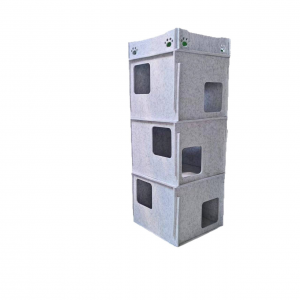 Popular Acoustic Panel Cat Bed – Cute Felt Cat Cave House, Cozy Warm Pet Nest for Indoor Cats & Small Dogs