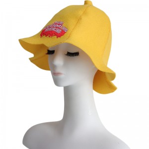 Hot Sale Wool Felt Sauna Hat Colorful Adult Head Protection Cap for Spa Sauna Room