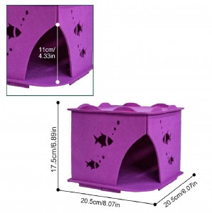 Sustainable Acoustic Panel Cat Bed – Felt Cat Cave, New Design Warm Pet House for Indoor Puppies & Multi Color