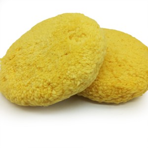 Wholesale Cheap White and Yellow Wool Polishing Pads Wool Buffing Pad 8 Inch Polishing Pad For Car