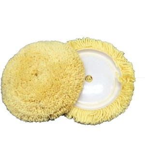 Factory Yellow White 7 Inch 100% Wool Pad Buffing Pads Disc Car Single Side Wool Polishing Pad