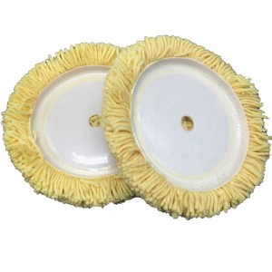 Factory Yellow White 7 Inch 100% Wool Pad Buffing Pads Disc Car Single Side Wool Polishing Pad