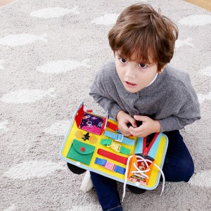 Busy Board Montessori Toys for Toddlers Foldable Sensory Toys Bag Desgin Toddler Activity Board Educational Learning Toys