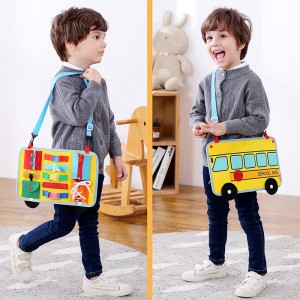 Busy Board Montessori Toys for Toddlers Foldable Sensory Toys Bag Desgin Toddler Activity Board Educational Learning Toys