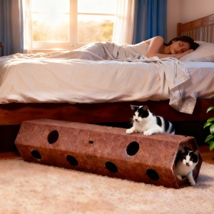 Hot Sale Acoustic Felt Panel Cat Bed – Multi Color Cat Cave House, Warm Eco-friendly Pet House for Indoor Cats