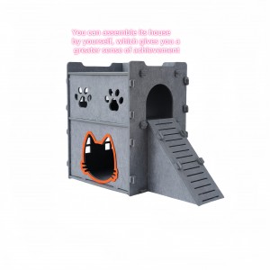 Hot selling Acoustic Panel Cat Bed – Warm Cozy Felt Cat Cave, New Popular Pet House for Indoor Dogs & Cats Multi Color