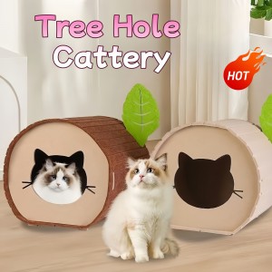 Cute Acoustic Panel Cat Bed – Multi Color Felt Cat Cave House, Cozy Popular Pet House for Indoor Puppies & Cats