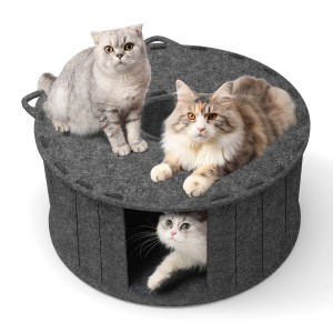 Multi Color Acoustic Panel Cat Bed – Popular Felt Cat Cave, Warm Eco-friendly Pet Bed for Indoor Pet Accessories New