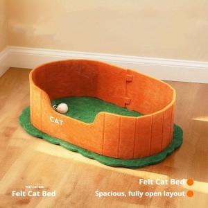 Cozy Acoustic Felt Panel Cat Bed – New Design Cat Cave House, Durable Cute Pet House for Indoor Cats & Dogs Hot Sale