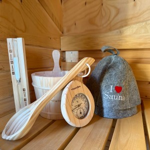Direct Manufacturer New Popular Sauna Sets Sauna Accessory Sets Spa Bucket Sand Timer 4 Piece