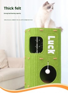 Popular Acoustic Panel Cat House – Felt Cat Cave Bed, Eco-friendly Durable Warm Pet House for Indoor Pets