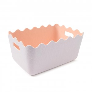 Soft Felt Fabric Storage Bin for Nursery Closet Shelves Eco Friendly Durable