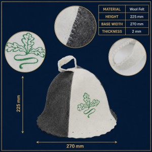 Custom Thick Wool Sauna Hat | Wholesale Premium Thermal Protection Cap